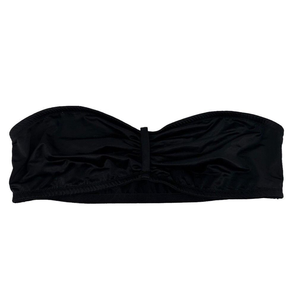 Victorias Secret Very Sexy Strapless Bandeau Bra Black Satin Wireless Size Large